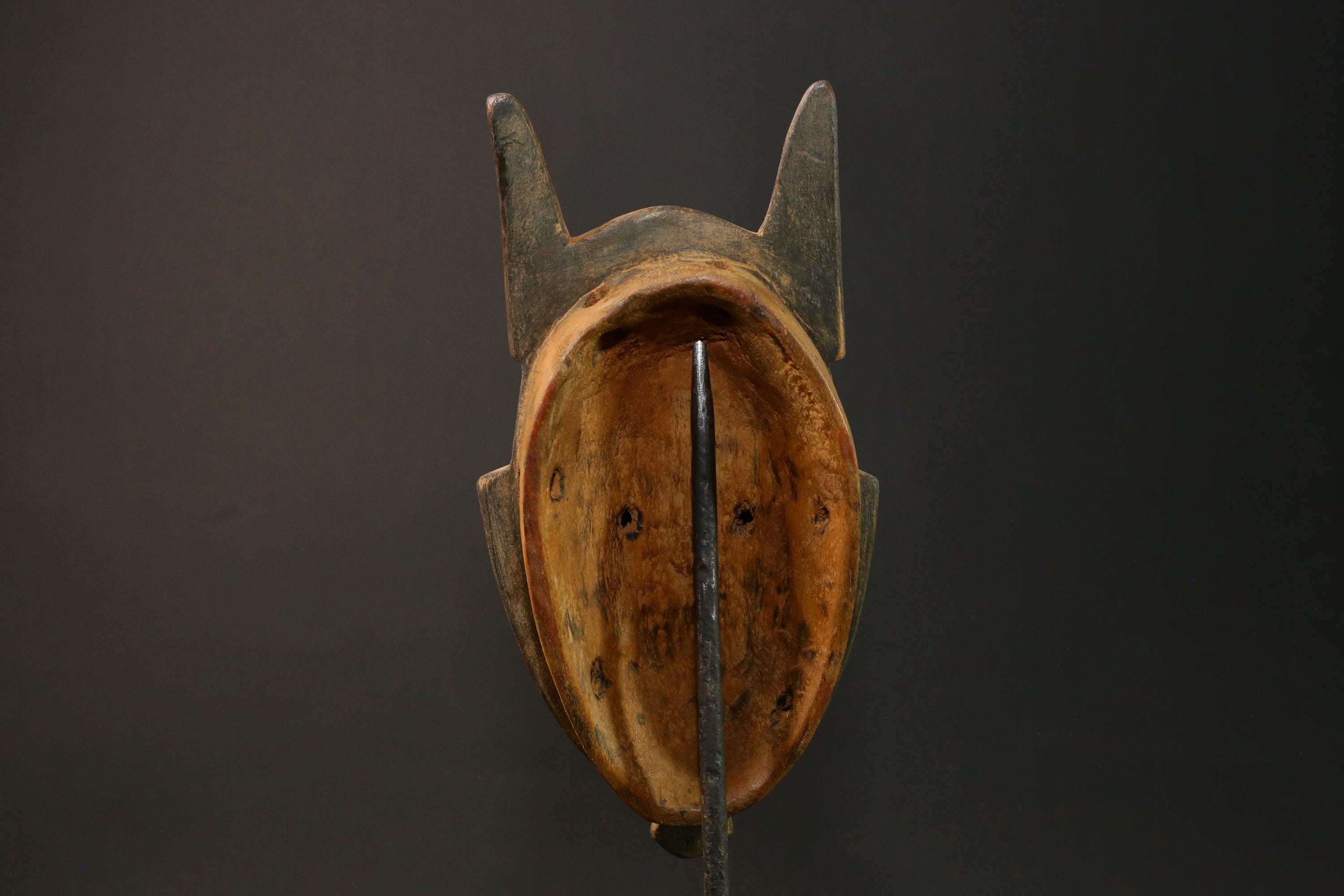 African Goro Baule Mask Hand-Carved White Wood Wall Hanging Decor Masks for wall-G3054