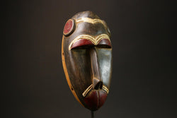 African Baule Mask Hand-Carved Wood Monkey Face Wall Hanging Decor Masks for wall-G3060