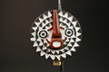 African Bwa Bobo Mask Hand-Carved White and Brown Geometry Wall Decor Masks for wall-G3064