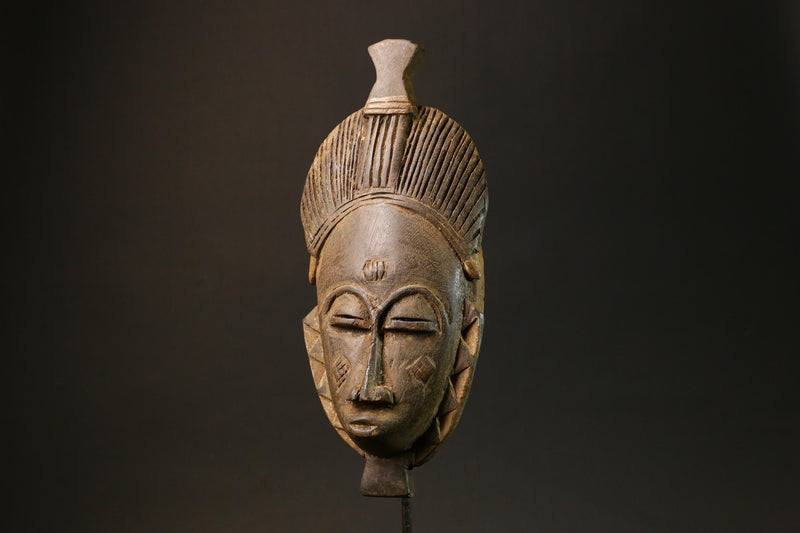 African Art Home Decor Carved Wooden Baule Mask Wall Hanging Decor Masks for wall-4456