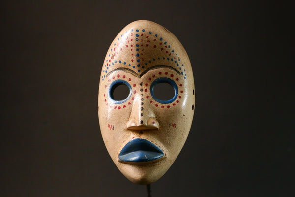 African Dan Mask Hand-Carved Wooden Art from Côte d'Ivoire Unique Tribal Decor Authentic African Artwork for Home Display - G3291