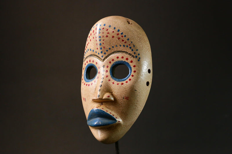 African Dan Mask Hand-Carved Wooden Art from Côte d'Ivoire Unique Tribal Decor Authentic African Artwork for Home Display - G3291