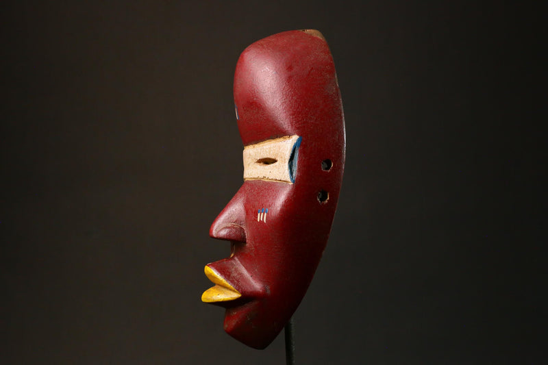 African Dan Mask Hand-Carved Wooden Art from Côte d'Ivoire Unique Tribal Decor Authentic African Artwork for Home Display - G3290