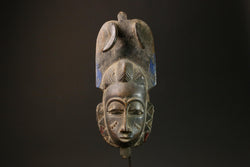 African Face Mask Dan Tribal Art Wooden Baule Mask for Wall Decor Masks for wall-3191