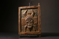 African Vintage Granary Door Hand-Carved Wooden Wall Art Authentic Decor Piece Unique Hanging Art for Home Display - G3283