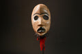African DAN Wooden Mask Hand-Carved Unique Tribal Art Decor Piece Primitive Sculpture Authentic Home Display Art - G3278