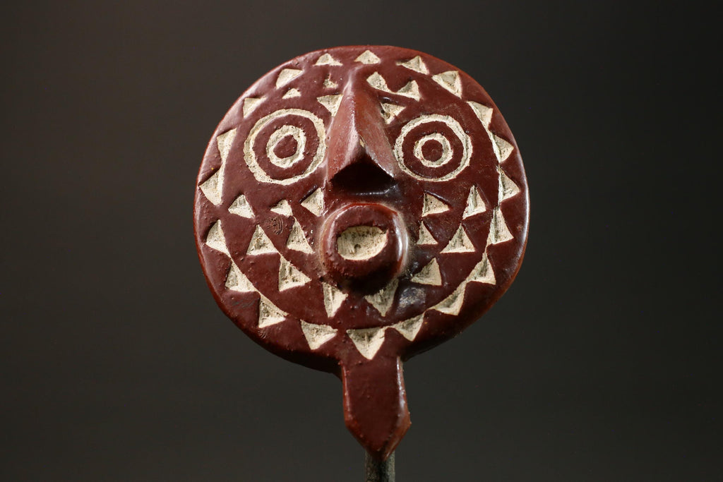 African Sun Mask BWA from Burkina Faso Wall Hanging Primitive Art Decor-7841