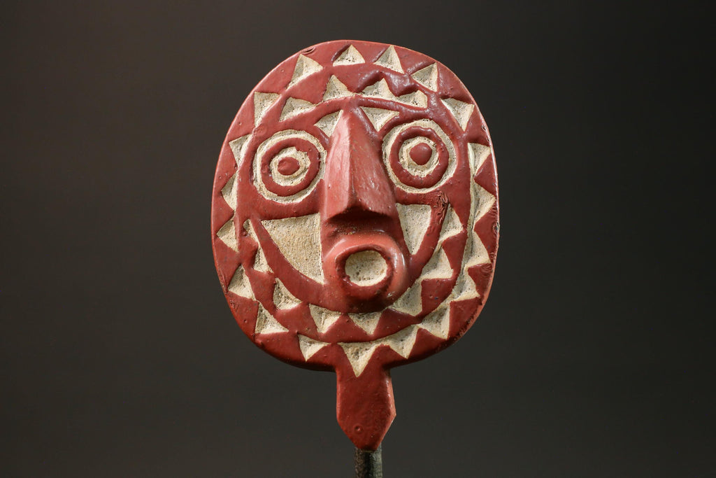 African Sun Mask BWA - Wall Hanging Primitive Art Decor from Burkina Faso-7843