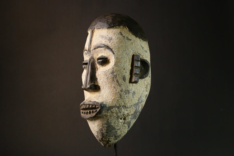 African Mask Tribal Wood Mask Hand-Carved Igbo Art Unique Wall Hanging Decor Piece Authentic Home Decor for Cultural Display - G1720