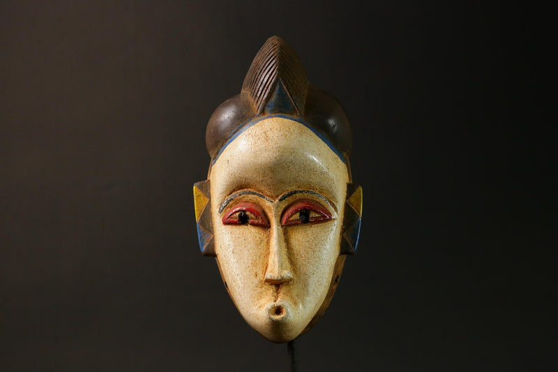 African Guro Baule Mask-Hand-Carved Wood Portrait Wall Hanging Decor Masks for wall-G3075