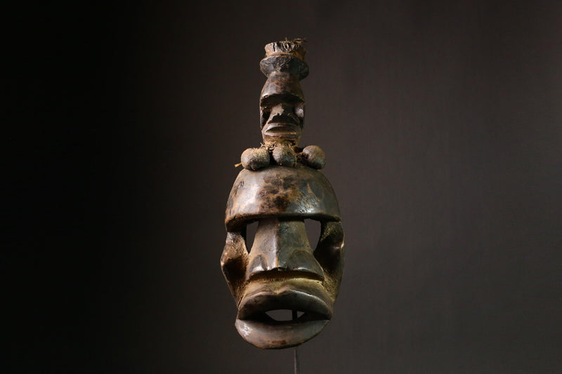 African Mask Authent Antique Dan Maou Mask Large Tribal Art Wall Hanging Home Décor Unique Collectible - G1716