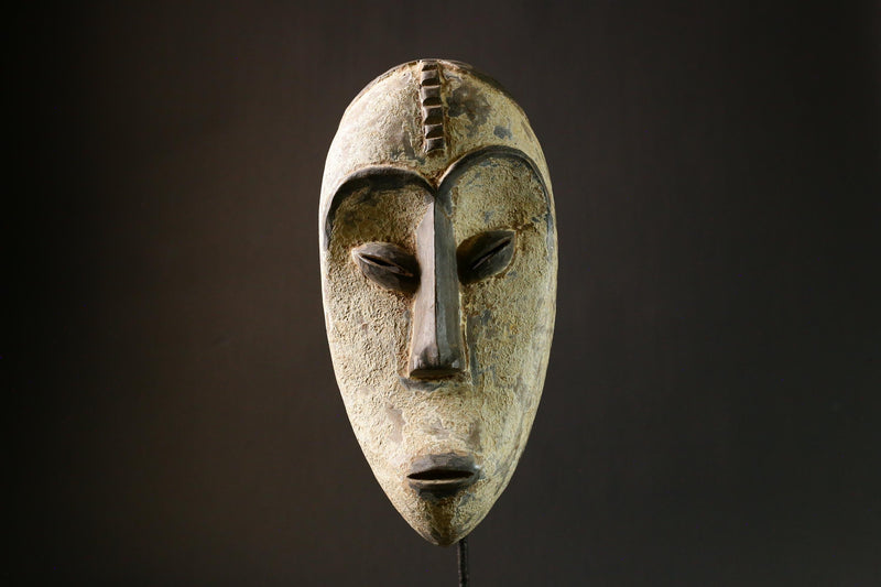 African masks Authentic African Lega Tribal Wood Carved Wall Mask | Unique Ethnic Home Decor Art | Handcrafted Cultural Piece - G1703