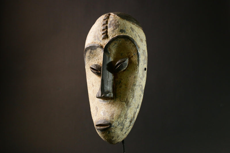 African masks Authentic African Lega Tribal Wood Carved Wall Mask | Unique Ethnic Home Decor Art | Handcrafted Cultural Piece - G1703