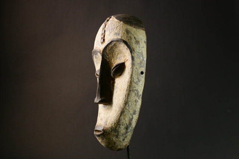 African masks Authentic African Lega Tribal Wood Carved Wall Mask | Unique Ethnic Home Decor Art | Handcrafted Cultural Piece - G1703