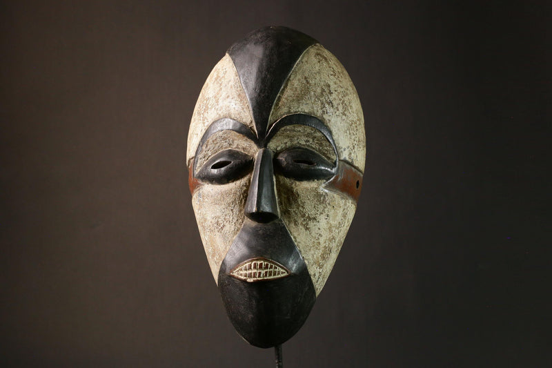 African Mask Authentic Nigerian Igbo Wood Carved Maiden Spirit Mask | Unique Tribal Art | Handcrafted Cultural Decor - G1702