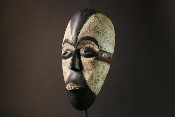 African Mask Authentic Nigerian Igbo Wood Carved Maiden Spirit Mask | Unique Tribal Art | Handcrafted Cultural Decor - G1702