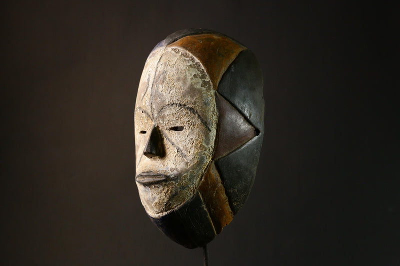 African Mask | Igbo Gabon Wall Hanging | Primitive Collectibles | Unique Home Decor | Handcrafted Cultural Art - G1686