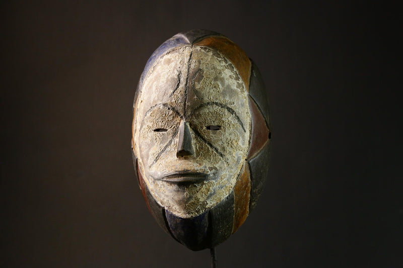 African Mask | Igbo Gabon Wall Hanging | Primitive Collectibles | Unique Home Decor | Handcrafted Cultural Art - G1686