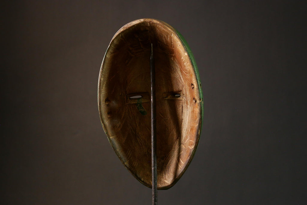 African Dan Gunye Mask - Traditional Brown Wood Wall Hanging Decor Masks for wall-G3300