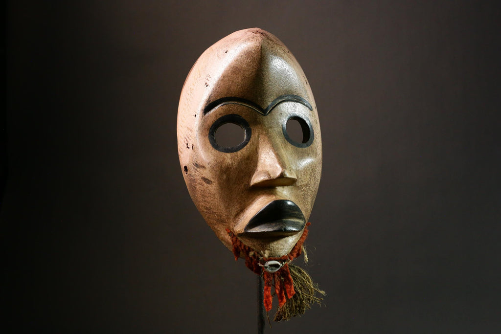 African Passport Mask | Hand-Carved Wooden Decor from Liberia | Unique Wall Art | Authentic Tribal Sculpture | G3325
