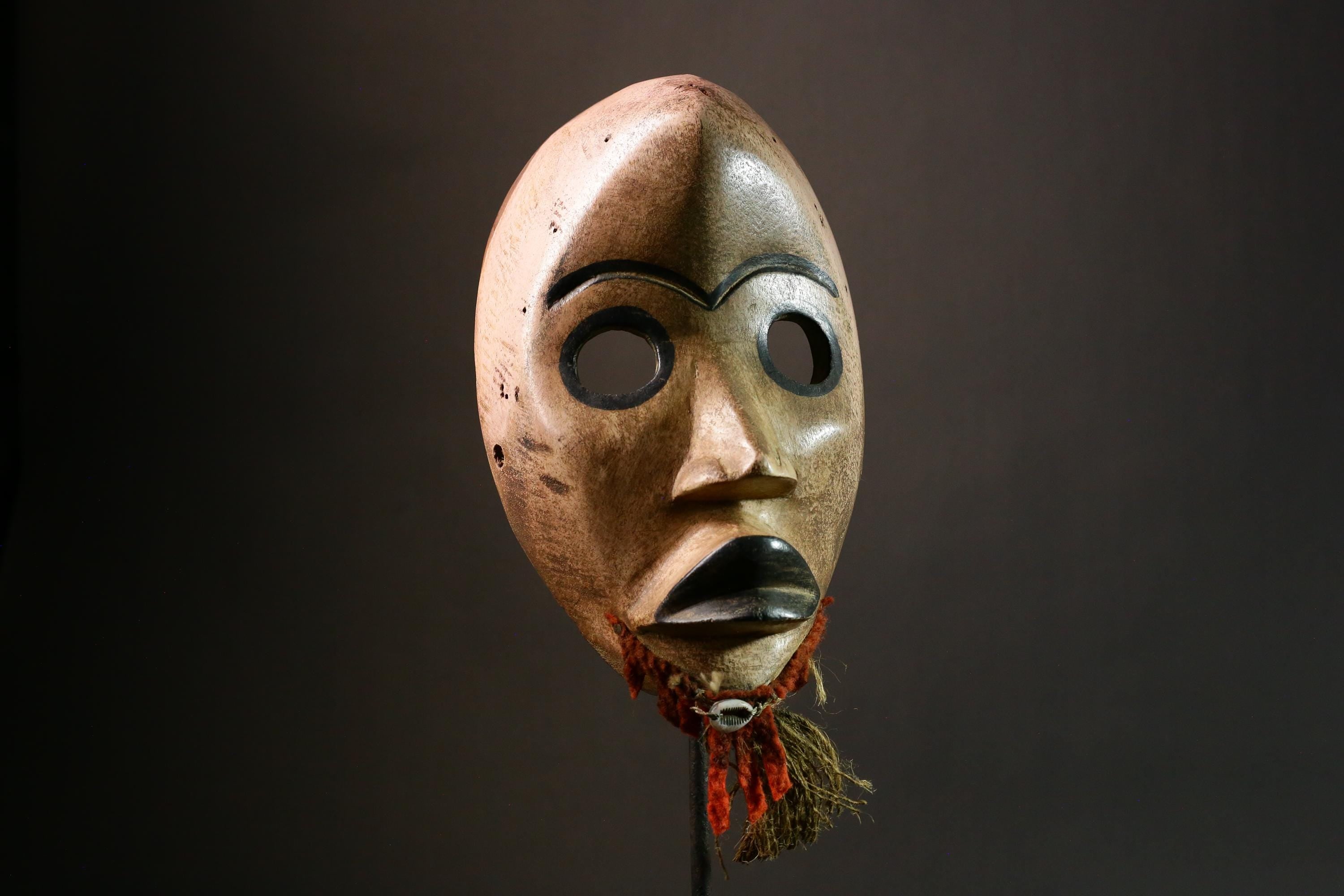 African Passport Mask | Hand-Carved Wooden Decor from Liberia | Unique Wall Art | Authentic Tribal Sculpture | G3325