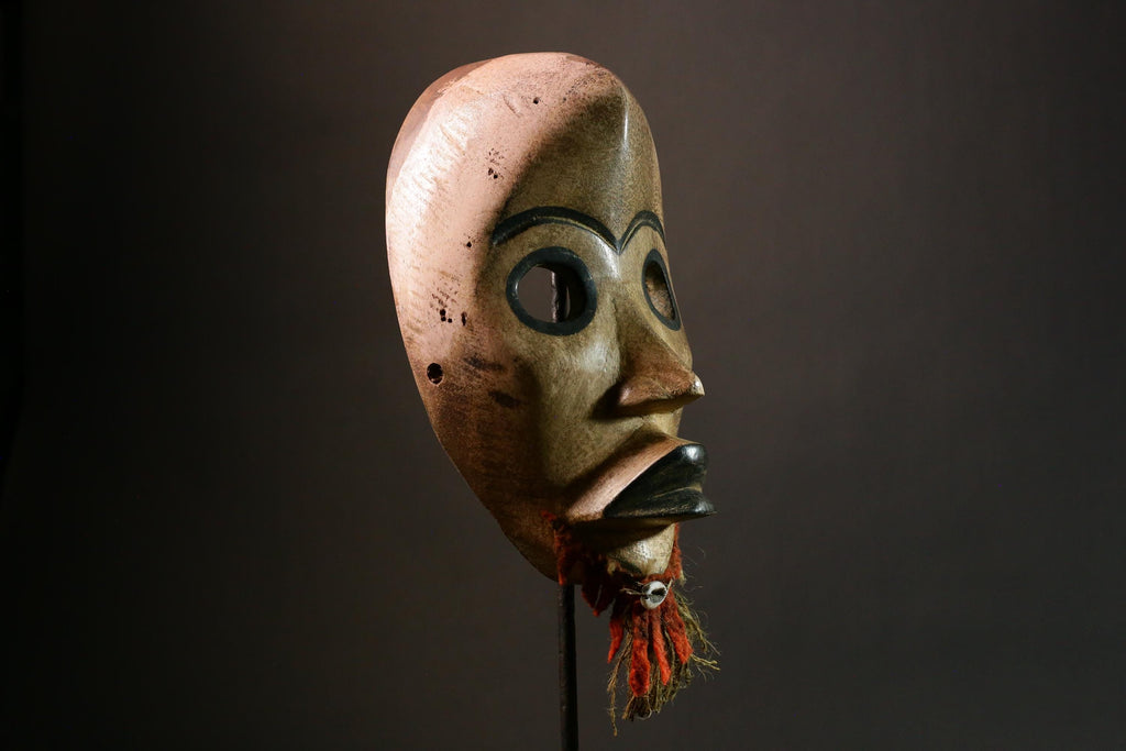 African Passport Mask | Hand-Carved Wooden Decor from Liberia | Unique Wall Art | Authentic Tribal Sculpture | G3325