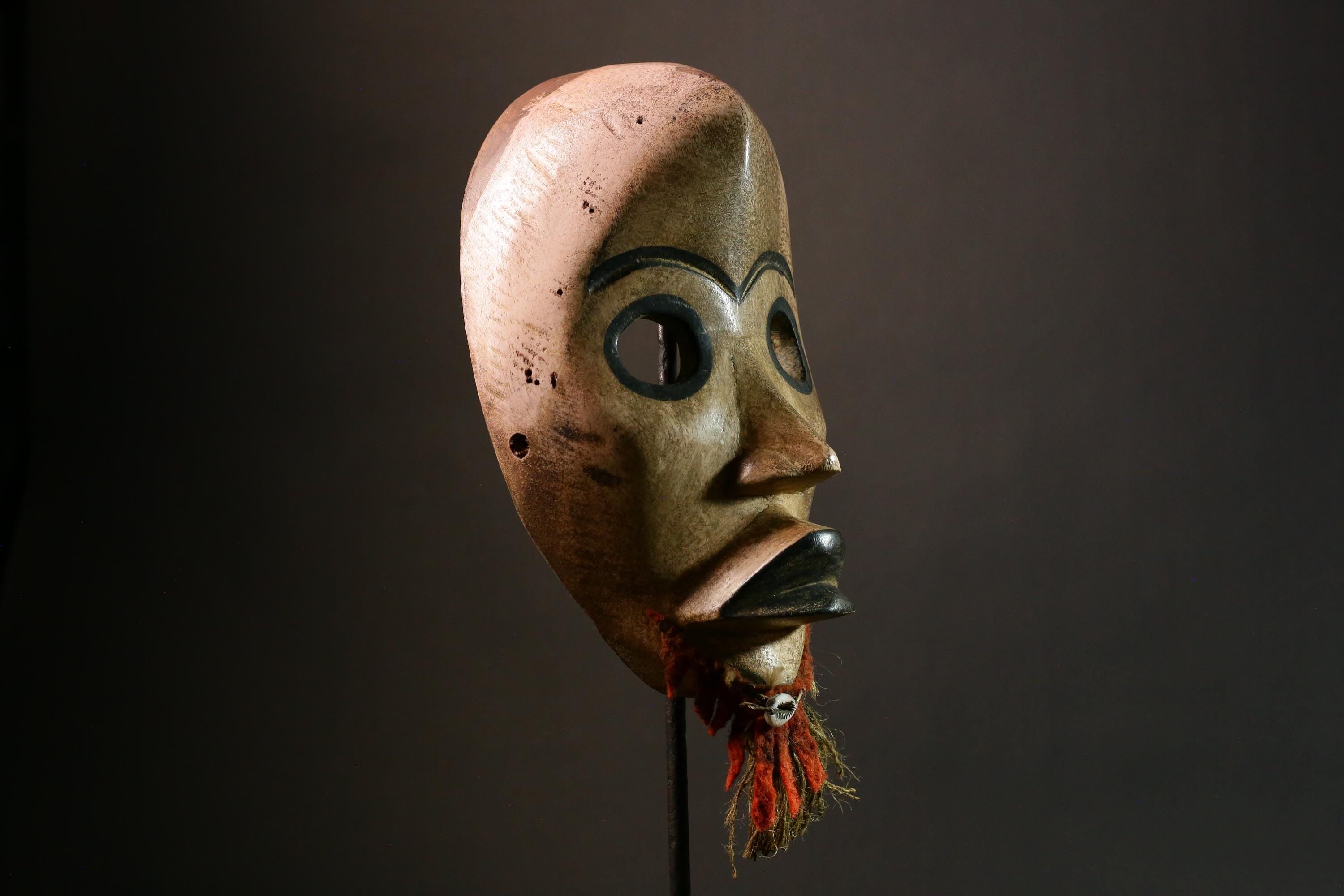 African Passport Mask | Hand-Carved Wooden Decor from Liberia | Unique Wall Art | Authentic Tribal Sculpture | G3325