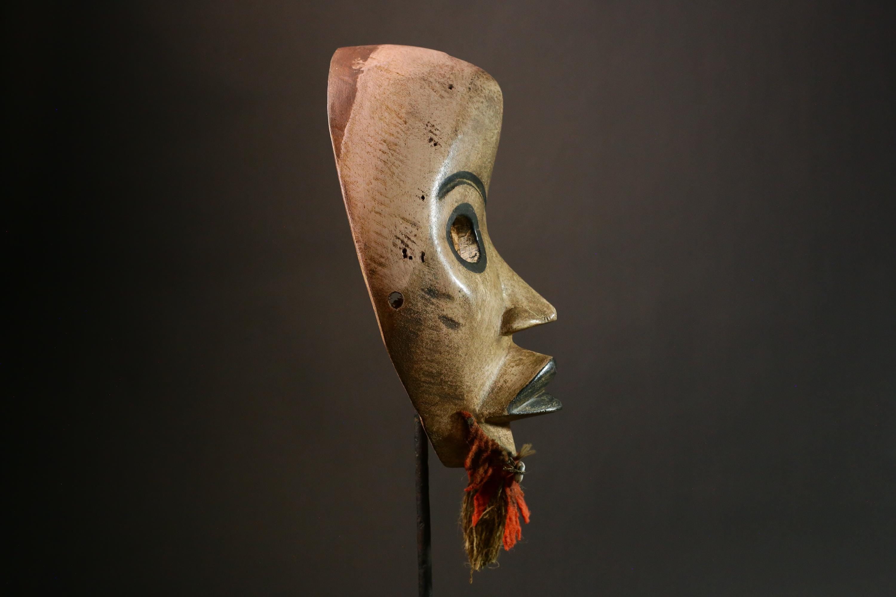 African Passport Mask | Hand-Carved Wooden Decor from Liberia | Unique Wall Art | Authentic Tribal Sculpture | G3325