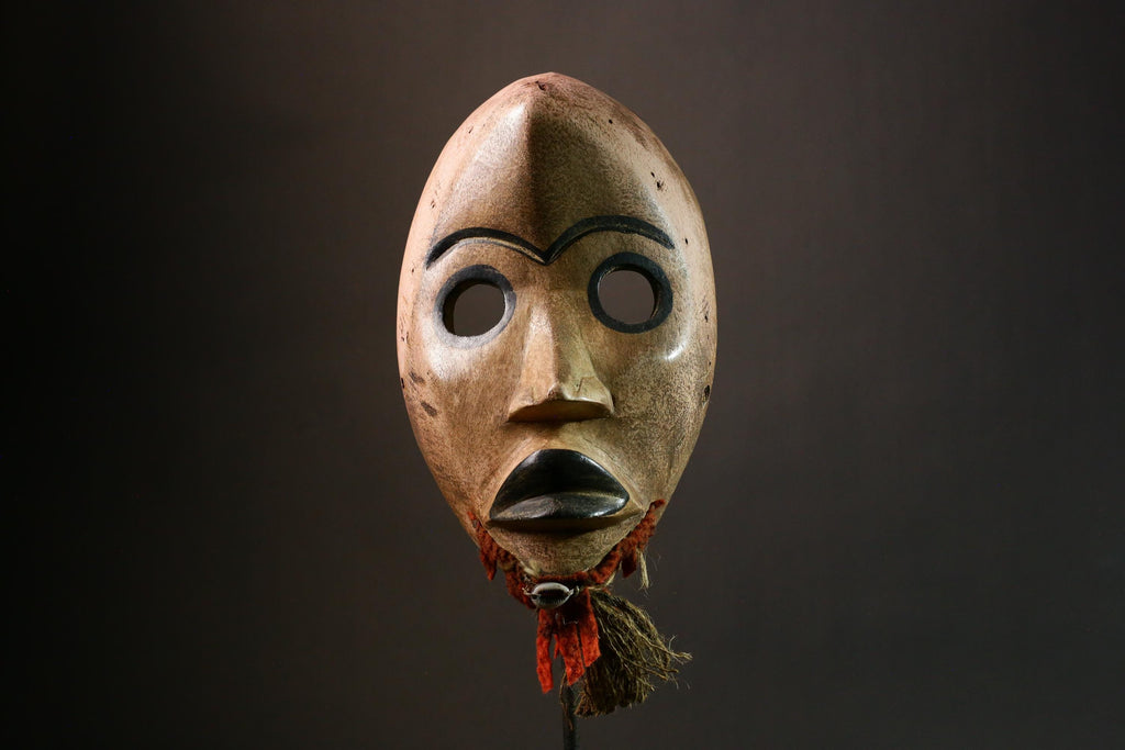 African Passport Mask | Hand-Carved Wooden Decor from Liberia | Unique Wall Art | Authentic Tribal Sculpture | G3325