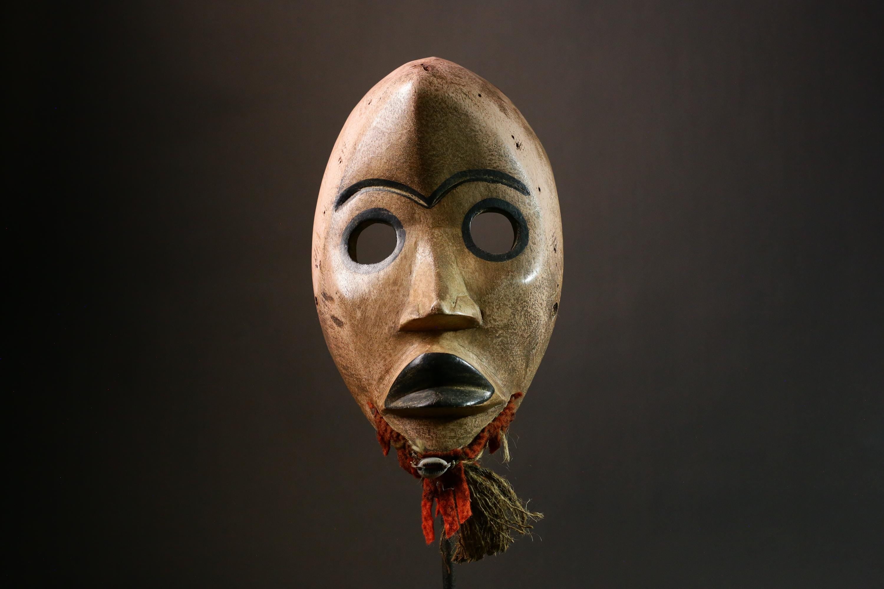 African Passport Mask | Hand-Carved Wooden Decor from Liberia | Unique Wall Art | Authentic Tribal Sculpture | G3325