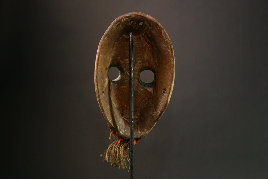 African Passport Mask | Hand-Carved Wooden Decor from Liberia | Unique Wall Art | Authentic Tribal Sculpture | G3325