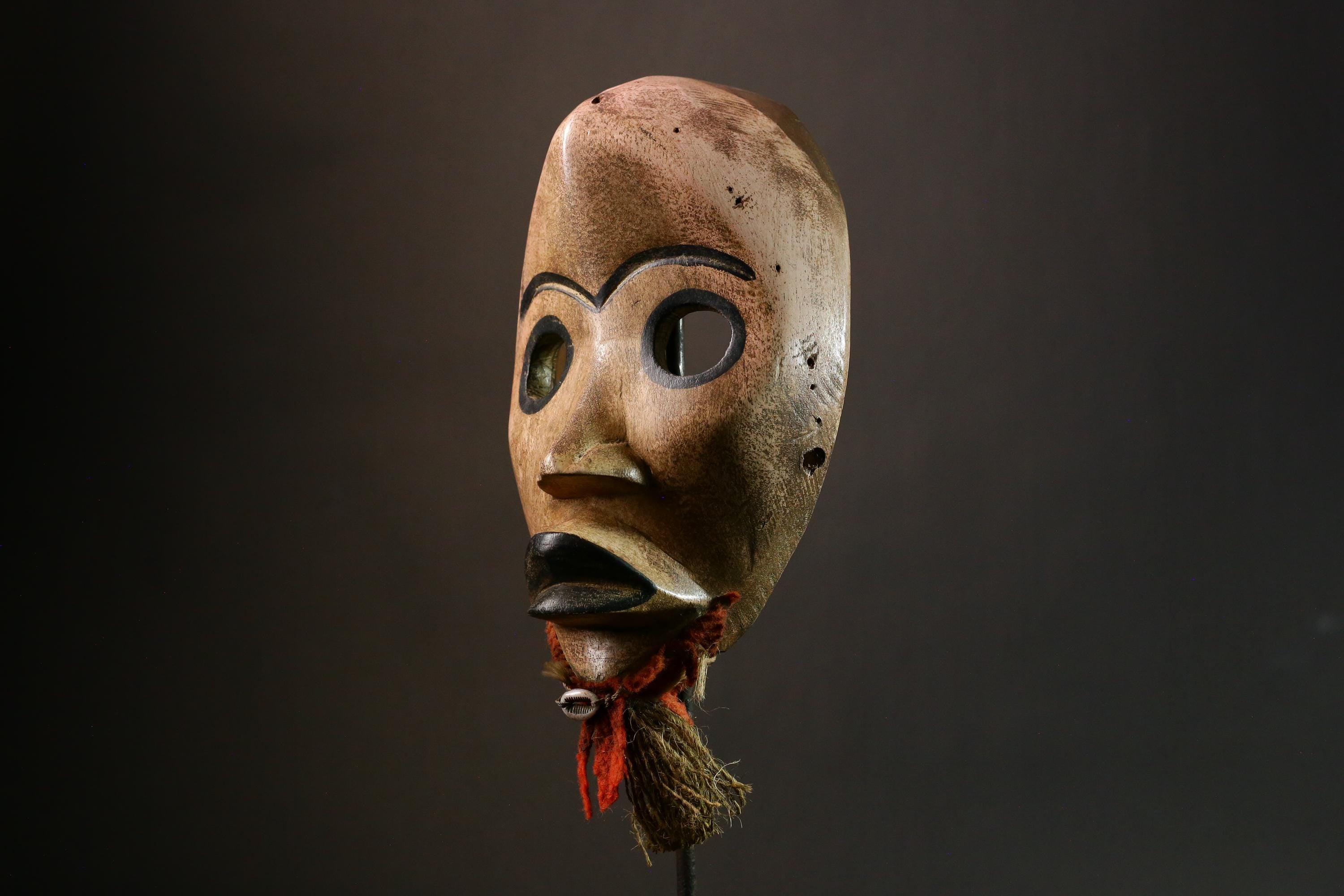 African Passport Mask | Hand-Carved Wooden Decor from Liberia | Unique Wall Art | Authentic Tribal Sculpture | G3325