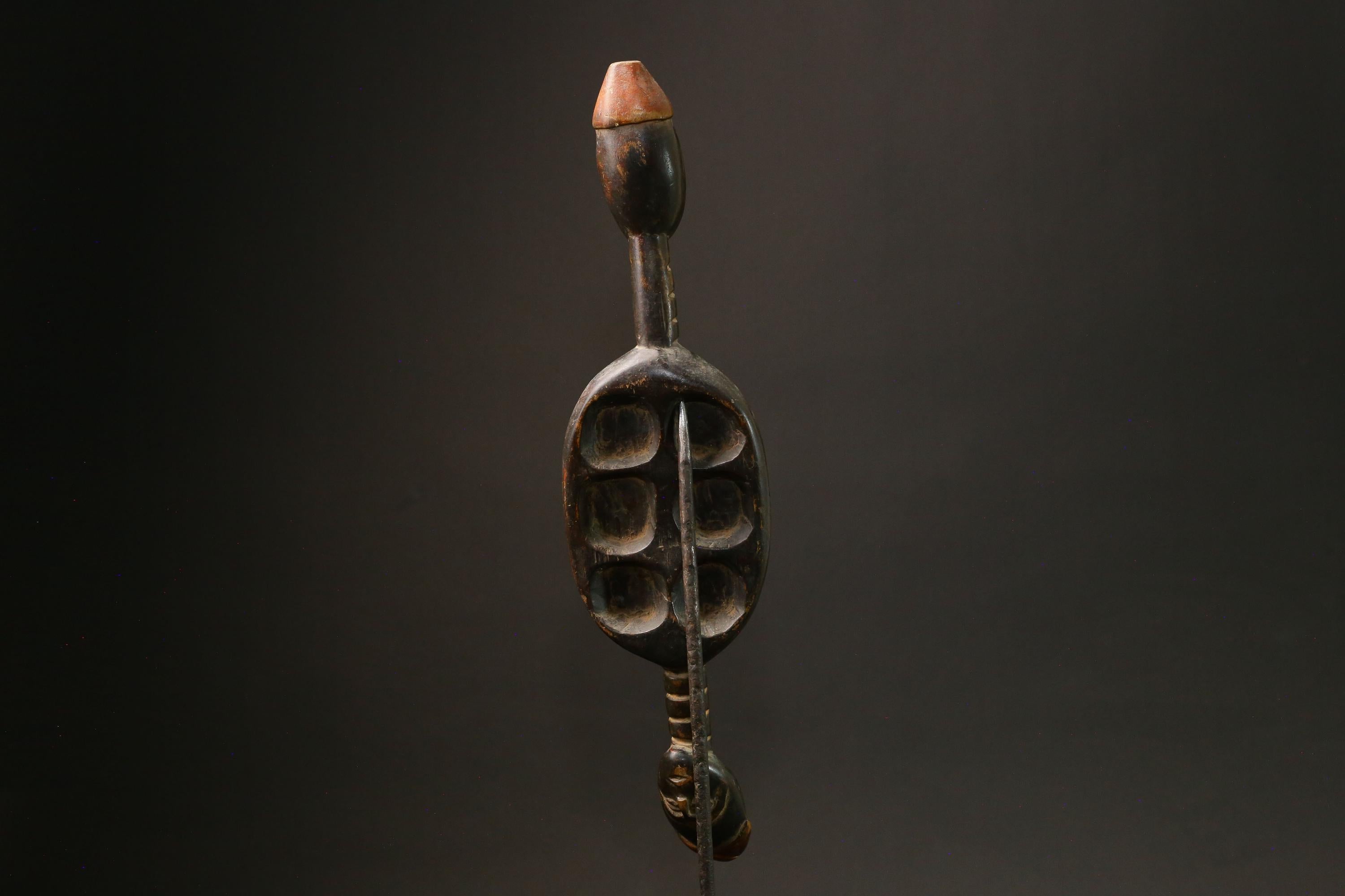 Vintage African Tribal Art Mask - Hand-Carved Wooden Bobo Bolo Helmet Masks for wall-G1468