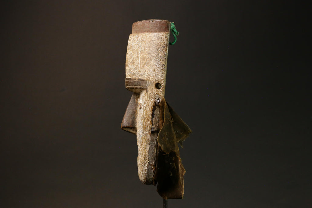 African Vintage Tribal Mask - Hand-Carved Wood Fang Kumu Wall Hanging-6265