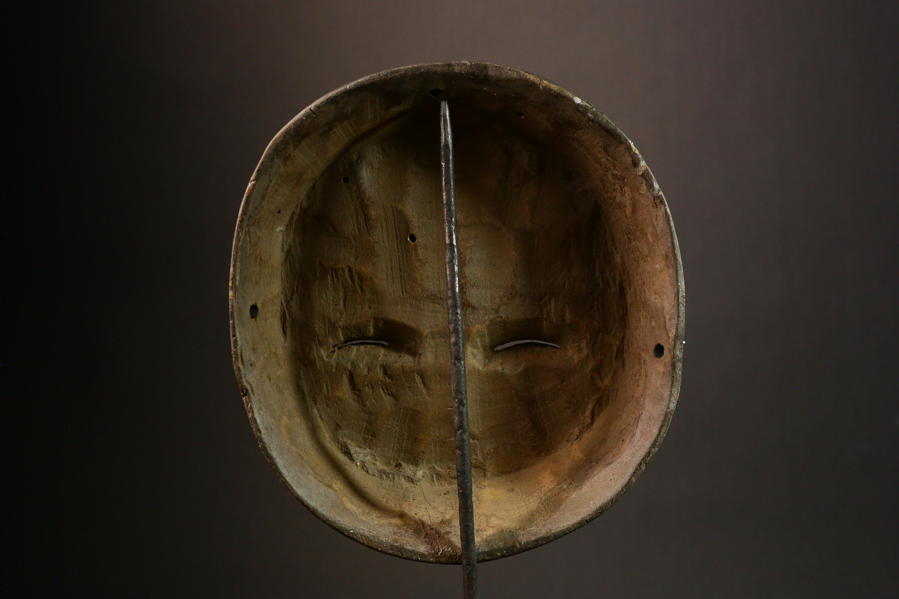 African Masks Authentic Congo Bwami Art African Lega Mask Intricate Tribal Decor Unique Wall Art Cultural Heritage Home Decor - G1746