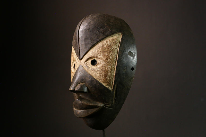 African mask Tribal Wood Masks Unique Décor Lega Mask Authentic Wood Decoration Handcrafted Art Cultural Home Accent - 9330