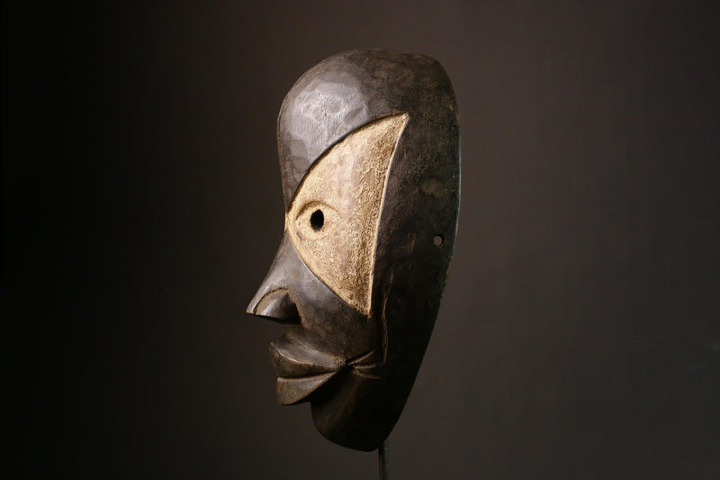 African mask Tribal Wood Masks Unique Décor Lega Mask Authentic Wood Decoration Handcrafted Art Cultural Home Accent - 9330