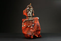 African Handcrafted African Nkisi N'kondi Figure-Wooden Voodoo Doll Statue-G3104