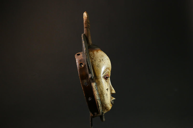 Antique African Baule Mask - Wooden Wall Hanging Primitive Art Decor Masks for wall-G3097