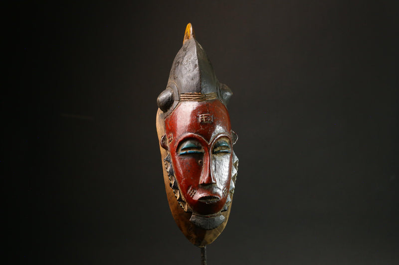 African Handcrafted African Red Wood Mask - Baule Tribe Wall Hanging Decor Masks for wall-G3096