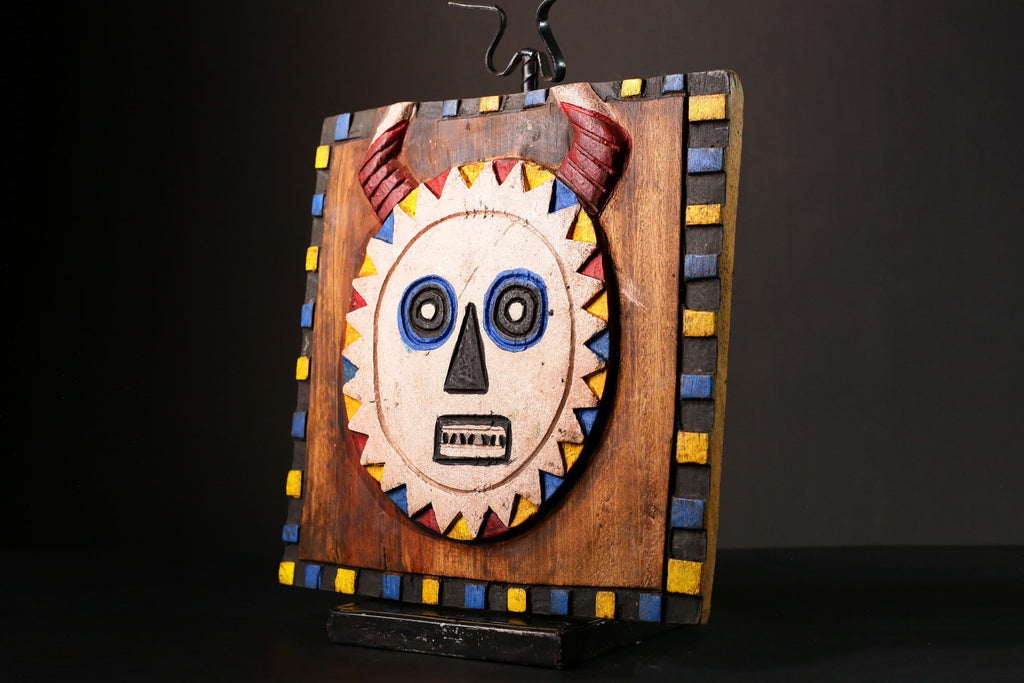 African Yoruba Granary Door Hand Carved Wood Art Unique Home Décor Statue Ethnic Wall Hanging Tribal Art Piece Collectible-G3344