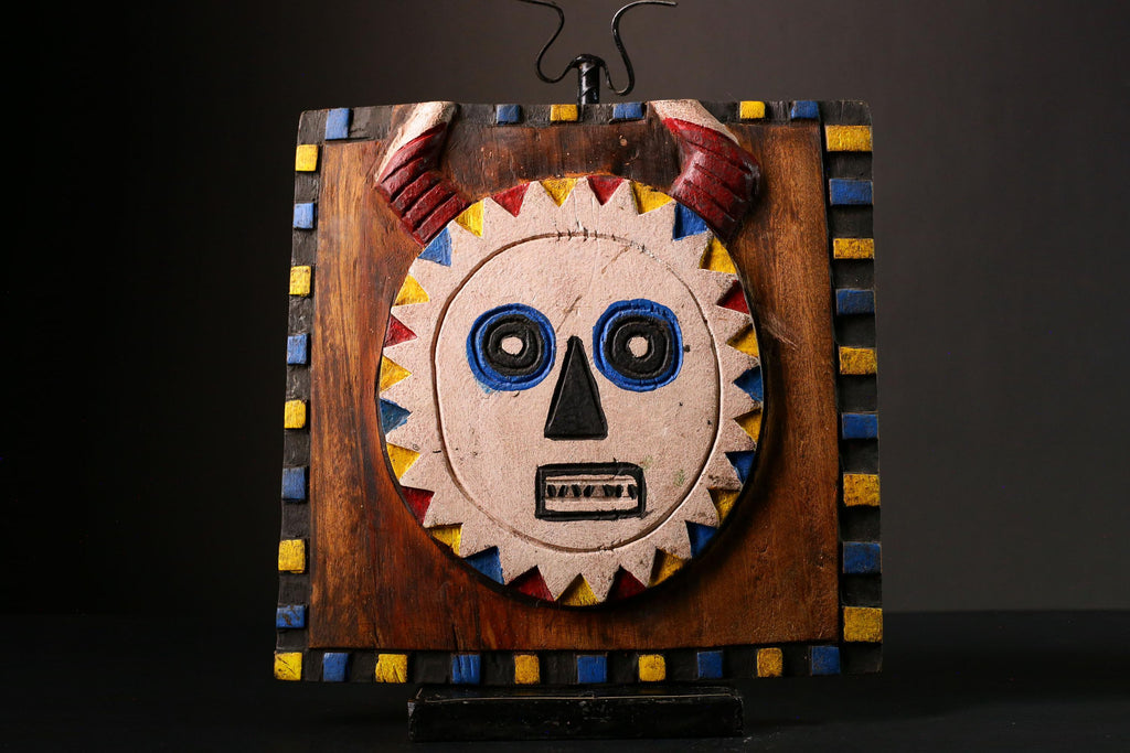 African Yoruba Granary Door Hand Carved Wood Art Unique Home Décor Statue Ethnic Wall Hanging Tribal Art Piece Collectible-G3344