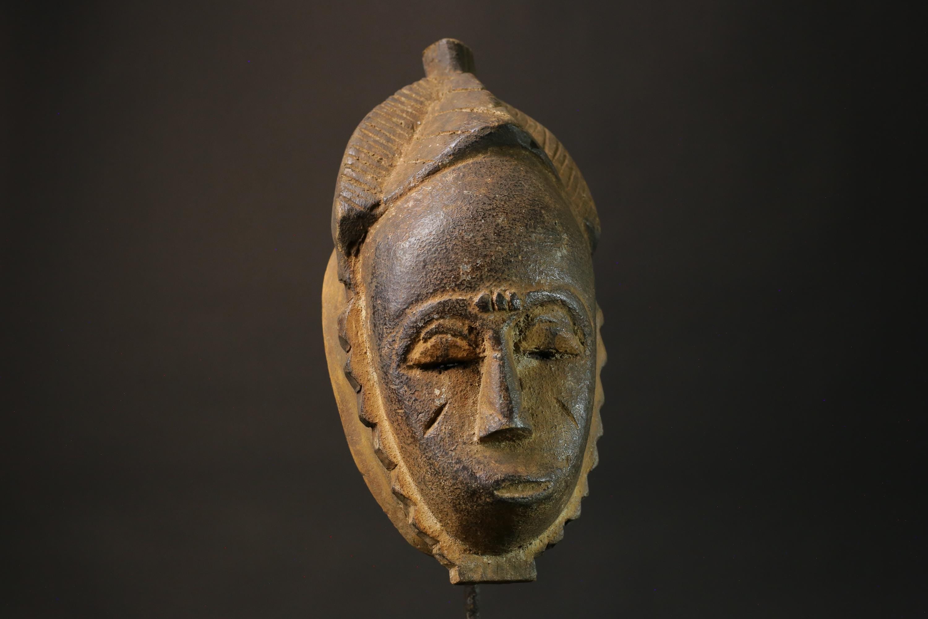African Handmade Vintage African Wood Mask - Guru Tribe Wall Hanging Decor-7877