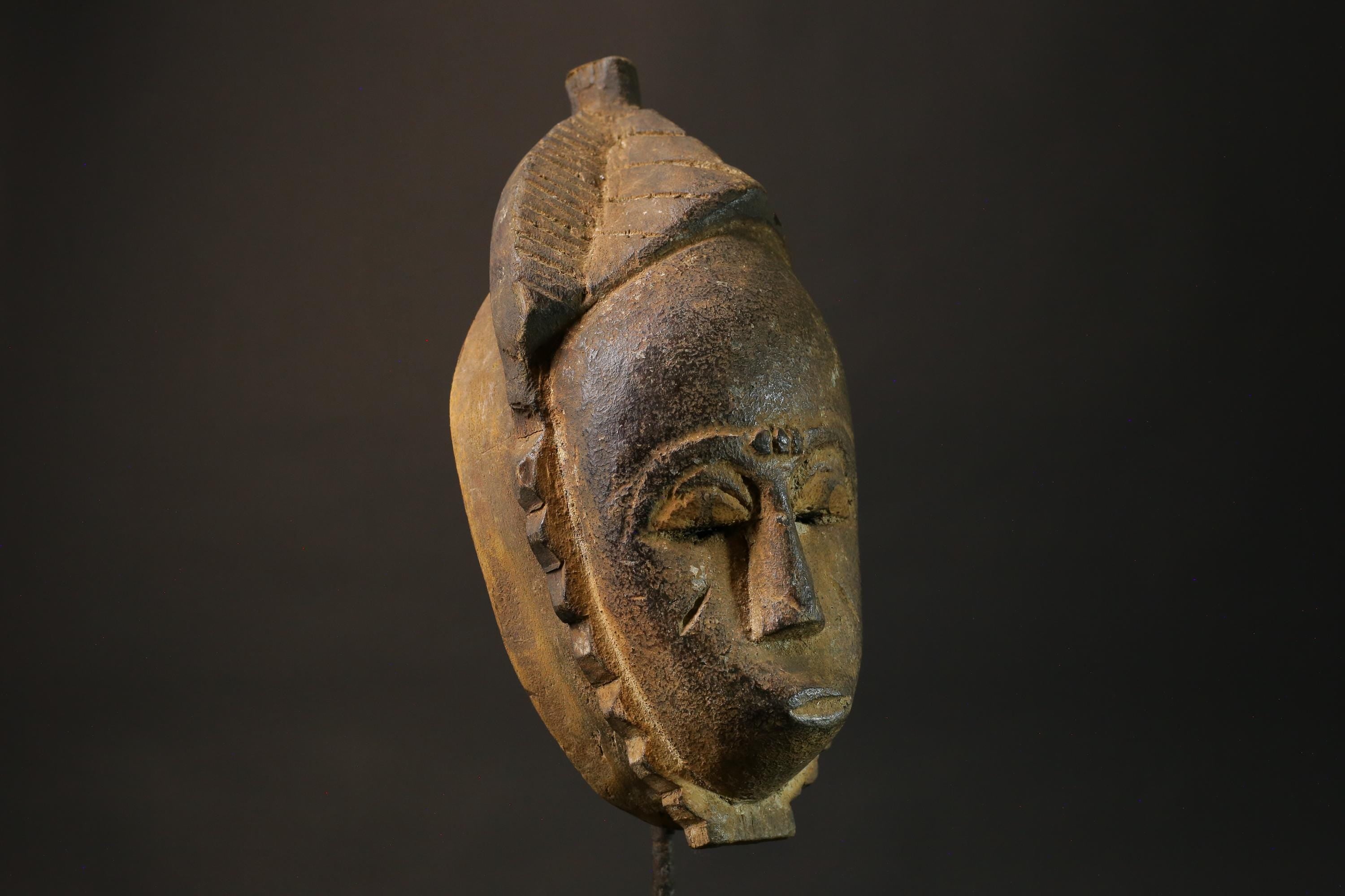 African Handmade Vintage African Wood Mask - Guru Tribe Wall Hanging Decor-7877
