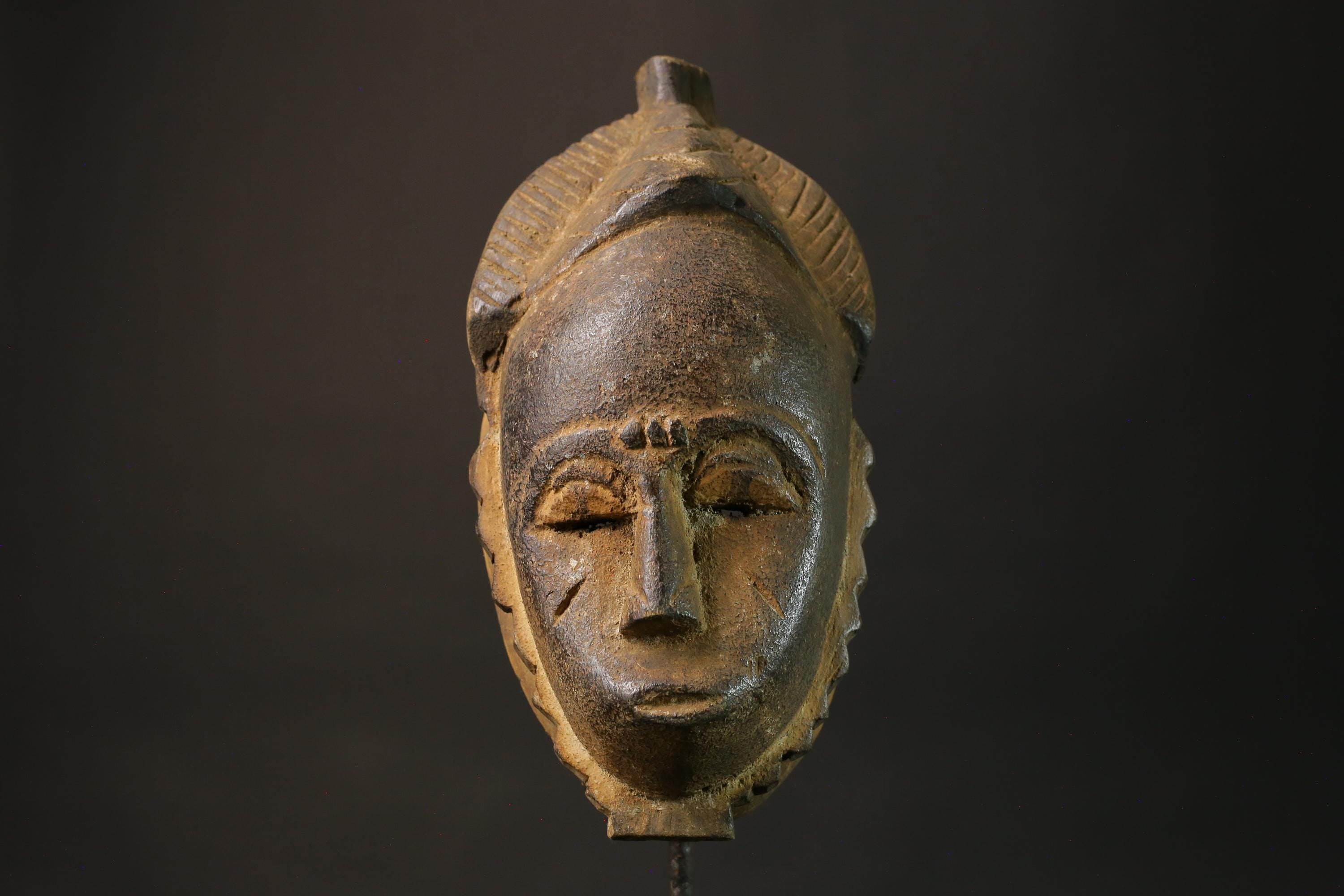African Handmade Vintage African Wood Mask - Guru Tribe Wall Hanging Decor-7877