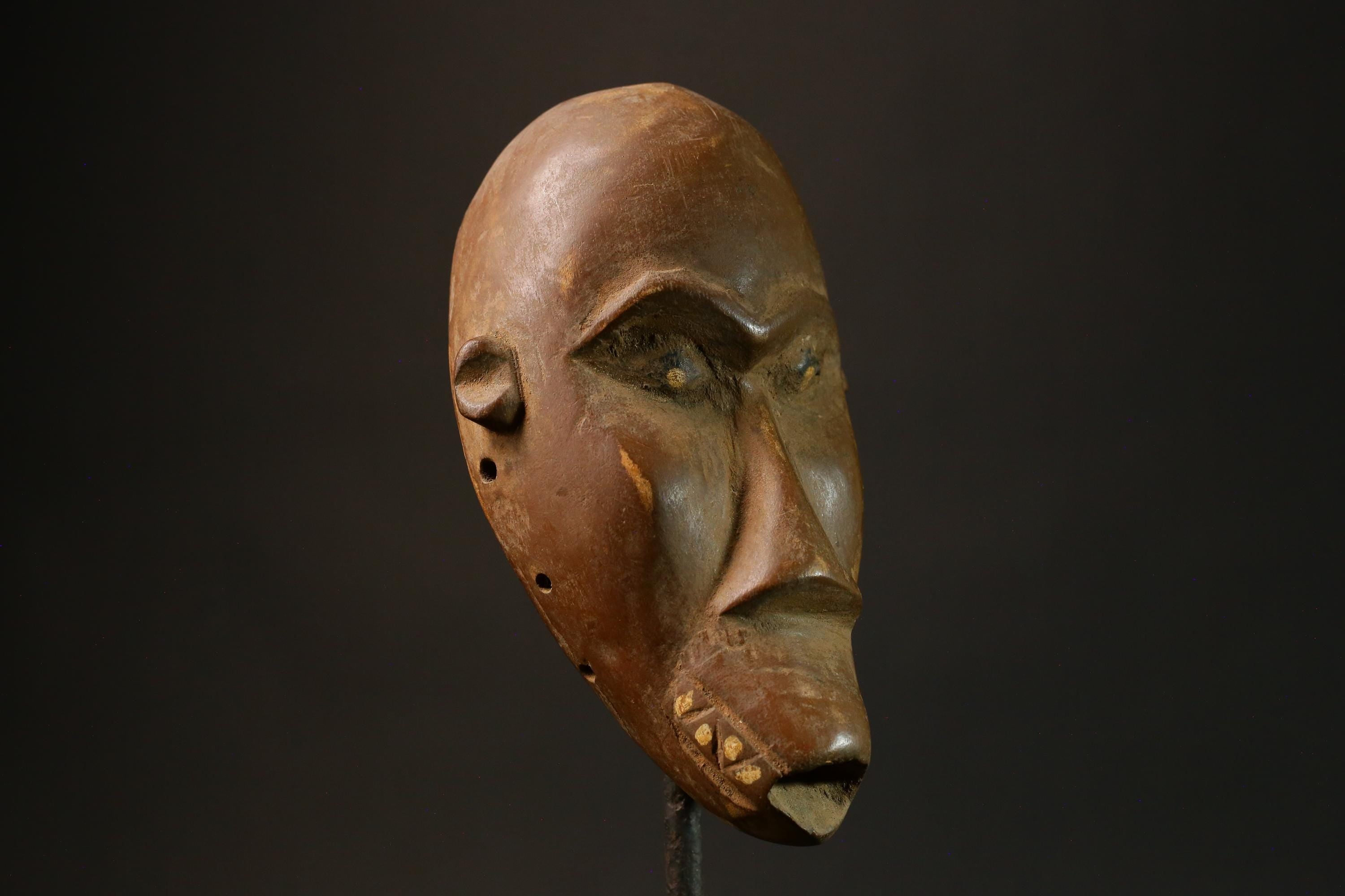 African Vintage Hand-Carved African Dan Mask - Tribal Decor from Congo Masks for wall- 3202