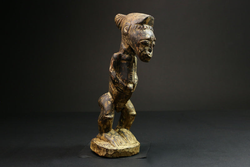 African Carved Wooden Yoruba Statues -African Power Figures for Home Decor-G1456