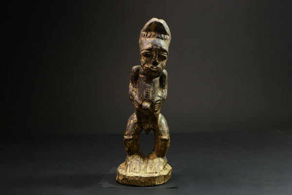 African Carved Wooden Yoruba Statues -African Power Figures for Home Decor-G1456