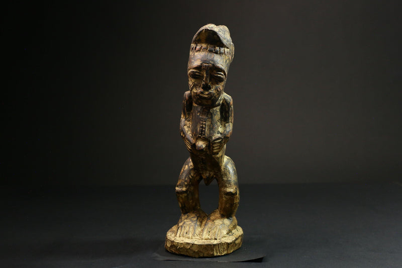 African Carved Wooden Yoruba Statues -African Power Figures for Home Decor-G1456