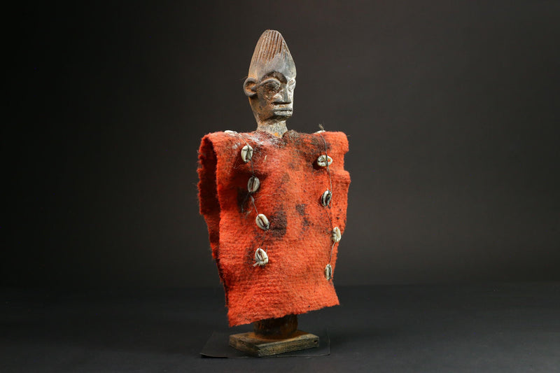 Handcrafted African Nkisi N'kondi Figure - Wooden Voodoo Doll Statue Art-G3106